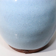 Japanese Pottery Ceramic blue glazed Miyashita Zenji sake cup signed w / box