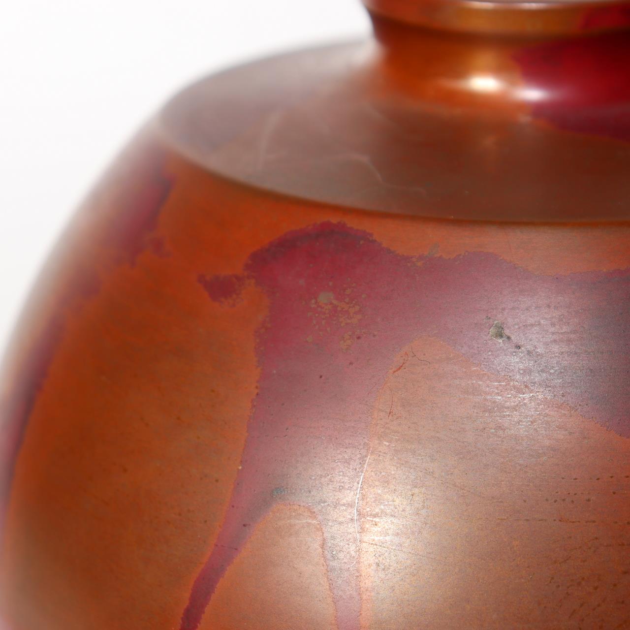 Japanese Bronze Vase Flower Zuiho Takaoka doki signed w