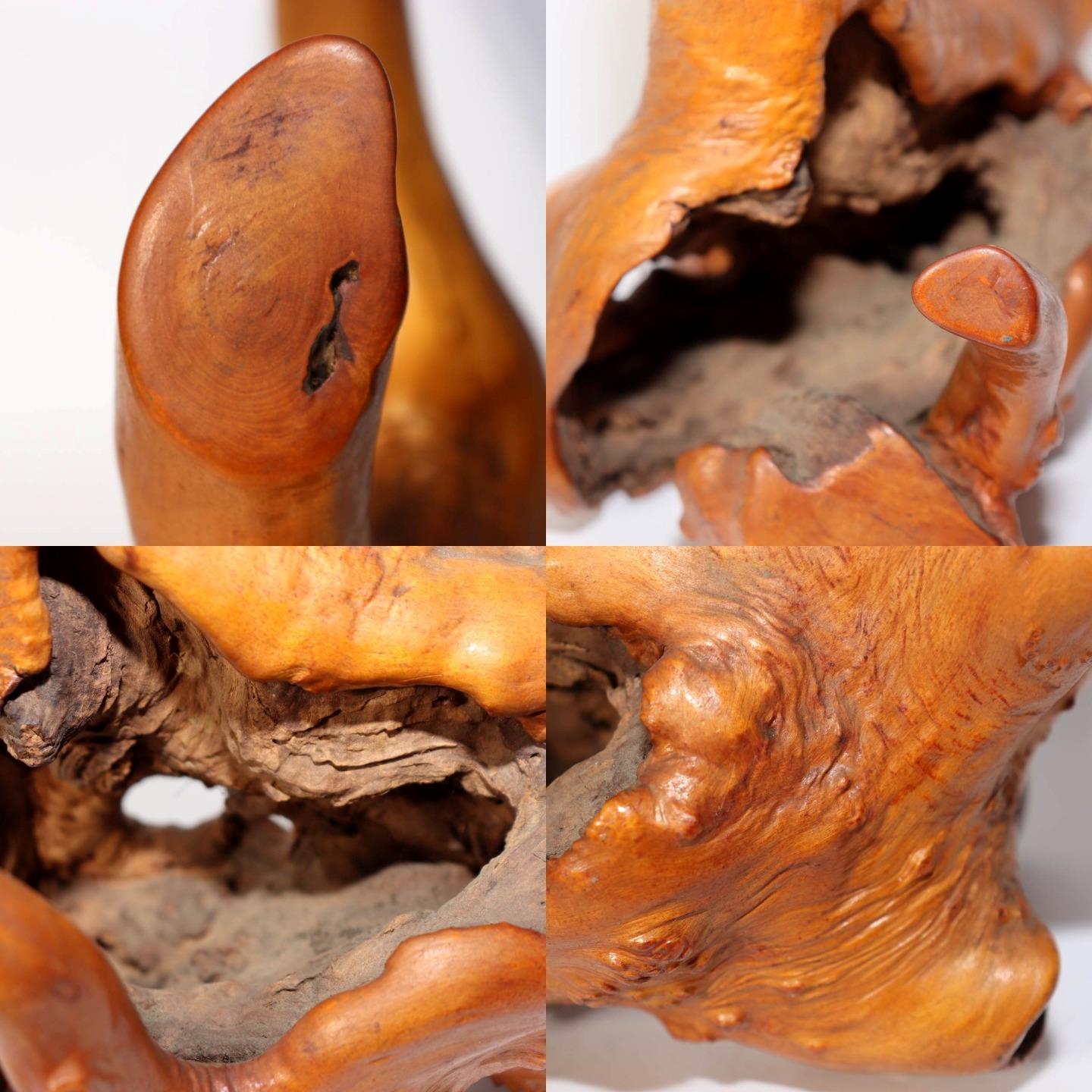 Japanese wooden Natural wood Tree roots display object Ornament WO431