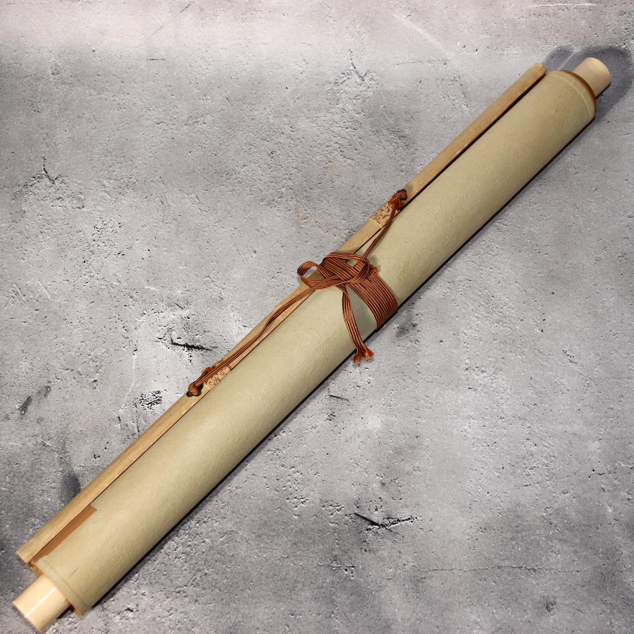 Japanese Hanging Scroll Kakejiku Tiger Painting on Silk with Signed Box ASO40812