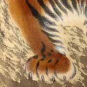 Japanese Hanging Scroll Kakejiku Tiger Painting on Silk with Signed Box ASO40815