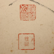 Japanese Hanging Scroll Kakejiku Crow and Loquat Ink Painting w / Box ASO40916