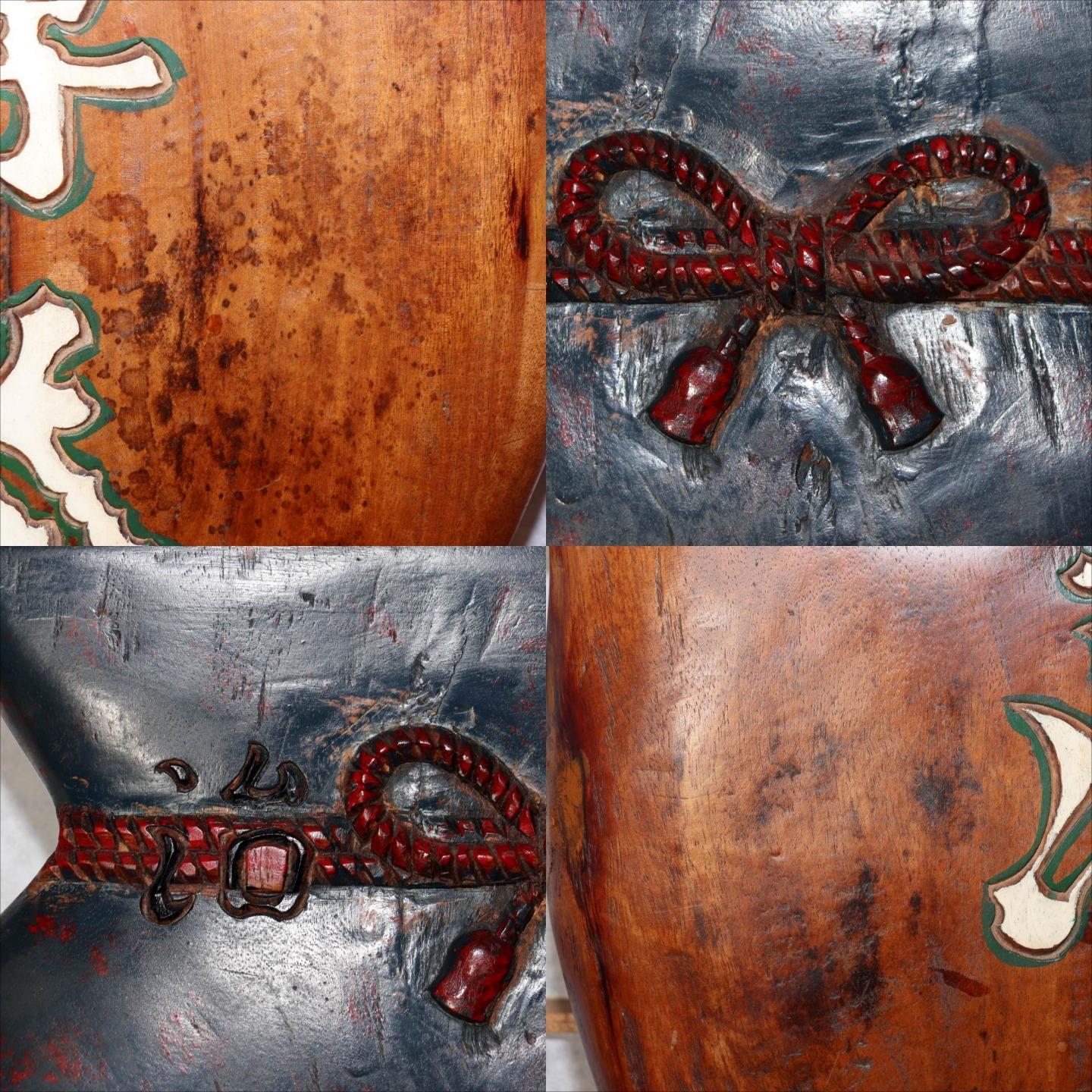 Japanese Antique Wooden Tea Shop Signboard Ichien Encha Kanban Meiji Era WO4757