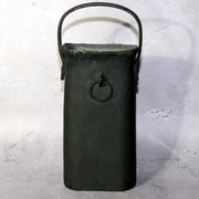 Japanese Bronze Flower Vase by Susumu Ozaki Signed with Box Ikebana Art BV6801