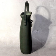 Japanese Bronze Flower Vase by Susumu Ozaki Signed with Box Ikebana Art BV6804