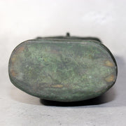 Japanese Bronze Flower Vase by Susumu Ozaki Signed with Box Ikebana Art BV6806