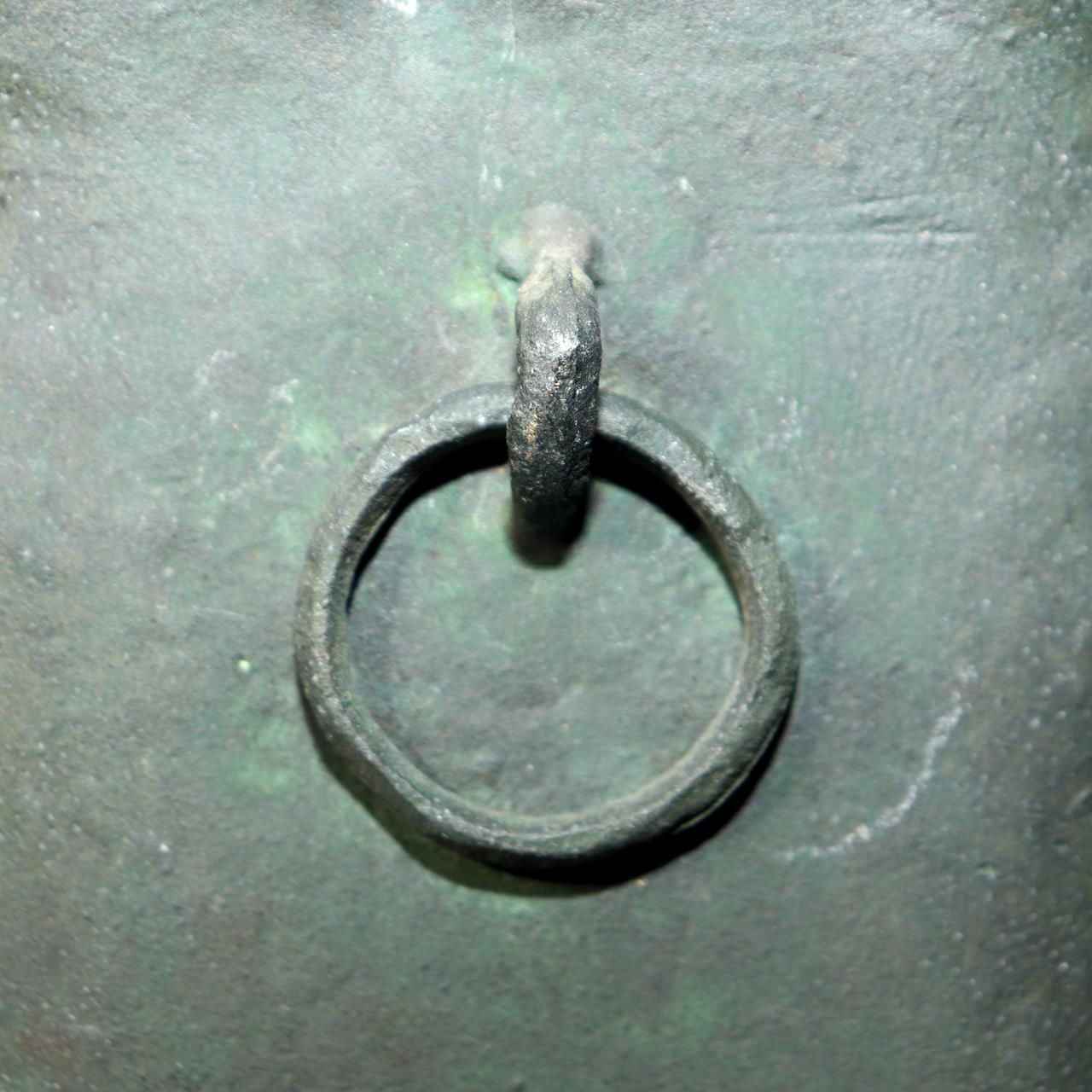 Japanese Bronze Flower Vase by Susumu Ozaki Signed with Box Ikebana Art BV68011