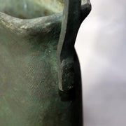 Japanese Bronze Flower Vase by Susumu Ozaki Signed with Box Ikebana Art BV68018