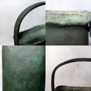 Japanese Bronze Flower Vase by Susumu Ozaki Signed with Box Ikebana Art BV6808