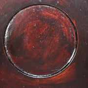 Japanese Aizu Lacquerware Red Black Pedestal Tray Meiji Era AIZ225