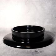 Japanese Aizu Lacquerware Red Black Pedestal Tray Meiji Era AIZ226