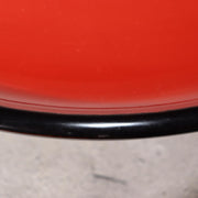 Japanese Aizu Lacquerware Red Black Pedestal Tray Meiji Era AIZ228