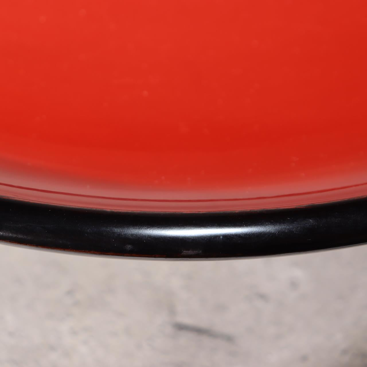 Japanese Aizu Lacquerware Red Black Pedestal Tray Meiji Era AIZ228