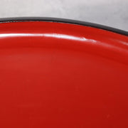 Japanese Aizu Lacquerware Red Black Pedestal Tray Meiji Era AIZ2211