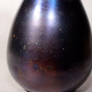 Japanese Bronze Tea Caddy Eggplant Shape Copper Chazutsu Signed Tea Container13