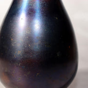 Japanese Bronze Tea Caddy Eggplant Shape Copper Chazutsu Signed Tea Container15