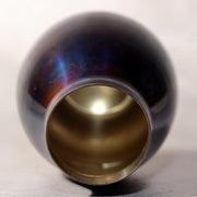 Japanese Bronze Tea Caddy Eggplant Shape Copper Chazutsu Signed Tea Container4