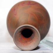 Japanese Bronze Flower Vase Signed by Artist Vintage Metal Craft BV6834