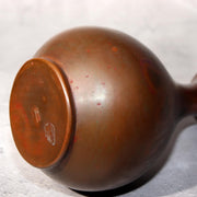 Japanese Bronze Flower Vase Signed by Artist Vintage Metal Craft BV68320