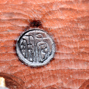 Japanese Vintage Wooden Noh Mask “Zao” by Tanaka Hidetomo Signed w / Bag MSK5214