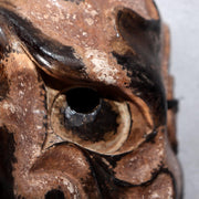 Japanese Vintage Wooden Noh Mask “Zao” by Tanaka Hidetomo Signed w / Bag MSK52115