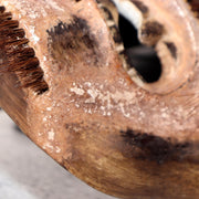 Japanese Vintage Wooden Noh Mask “Zao” by Tanaka Hidetomo Signed w / Bag MSK52118