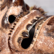 Japanese Vintage Wooden Noh Mask “Zao” by Tanaka Hidetomo Signed w / Bag MSK52121