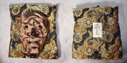 Japanese Vintage Wooden Noh Mask “Zao” by Tanaka Hidetomo Signed w / Bag MSK5219