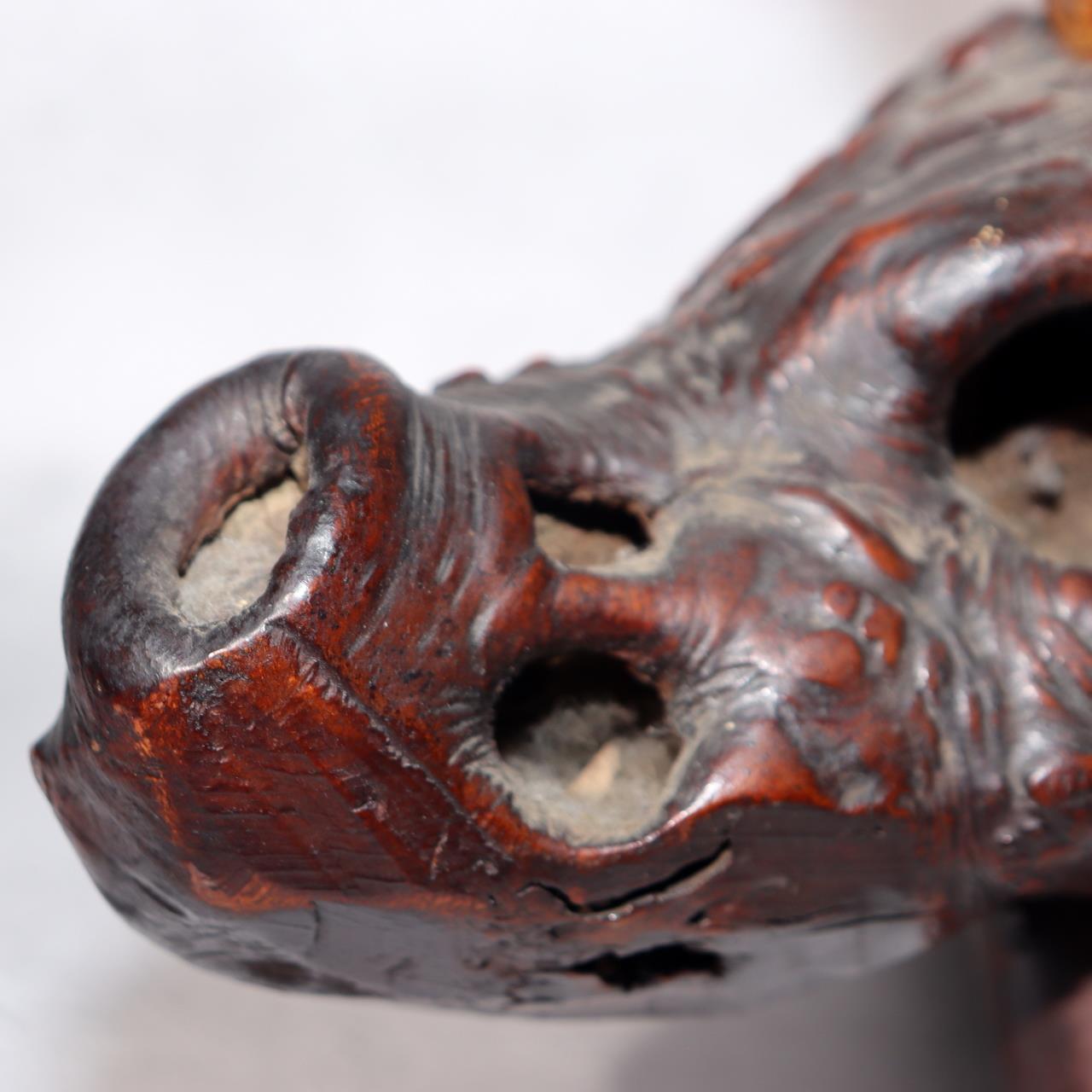 Japanese Deer Antler Sword Stand Kazuno Samurai Wooden Display Rack SWR35820