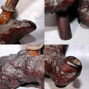 Japanese Deer Antler Sword Stand Kazuno Samurai Wooden Display Rack SWR3588