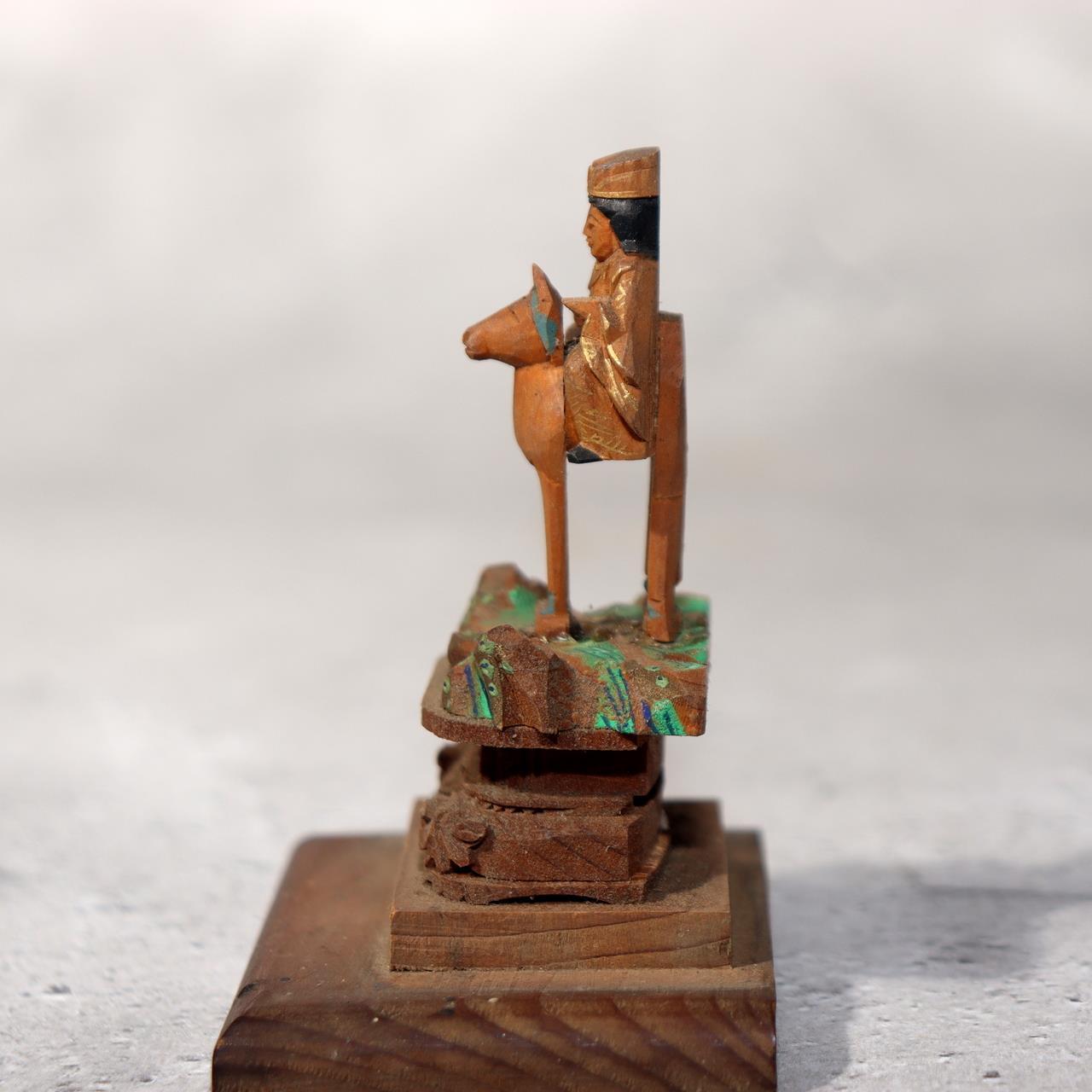 Japanese Antique Wooden Bato Kannon Bodhisattva Statue Buddhist Shrine WB20317