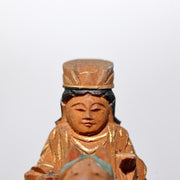 Japanese Antique Wooden Bato Kannon Bodhisattva Statue Buddhist Shrine WB2034