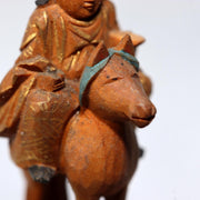 Japanese Antique Wooden Bato Kannon Bodhisattva Statue Buddhist Shrine WB2035