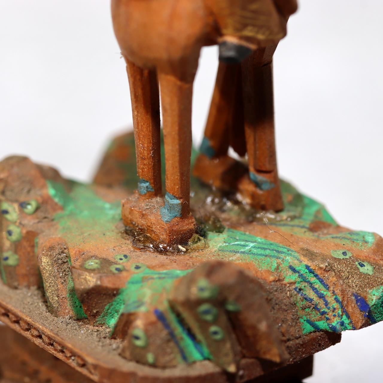 Japanese Antique Wooden Bato Kannon Bodhisattva Statue Buddhist Shrine WB20319