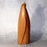 Japanese Wooden Ainu Owl Carving Sculpture Traditional Folk Art Figurine AIN563