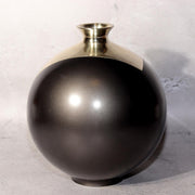 Japanese Modern Art Bronze Vase Inlay Design Contemporary Metal Craft BV6843
