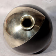 Japanese Modern Art Bronze Vase Inlay Design Contemporary Metal Craft BV6844