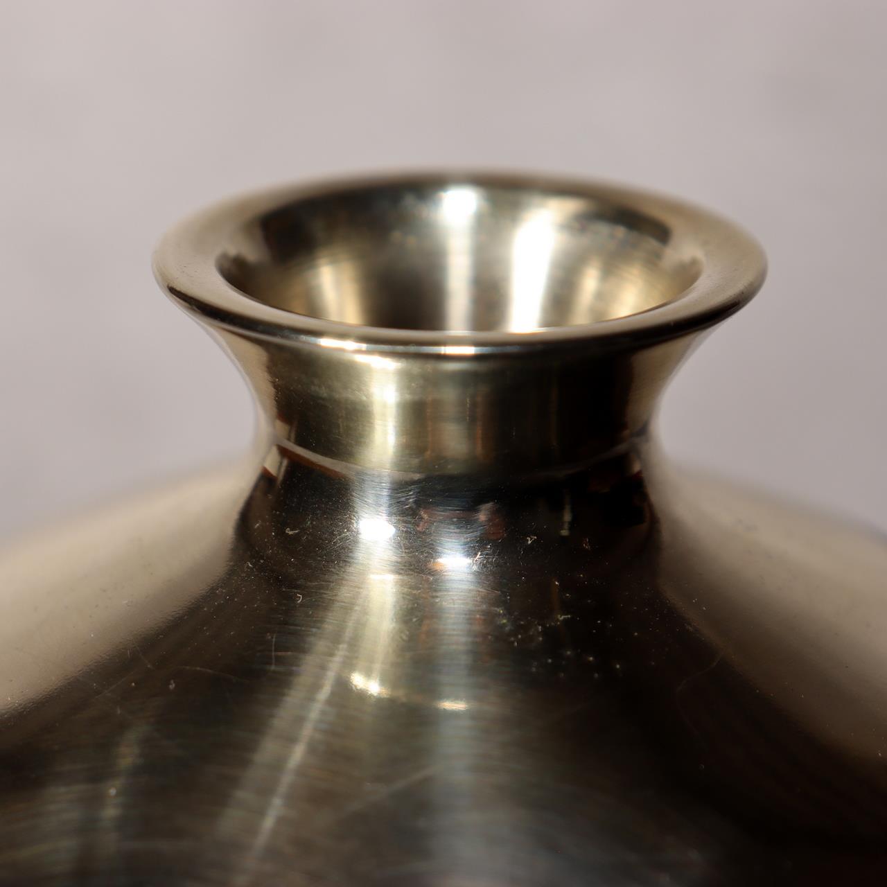 Japanese Modern Art Bronze Vase Inlay Design Contemporary Metal Craft BV6847