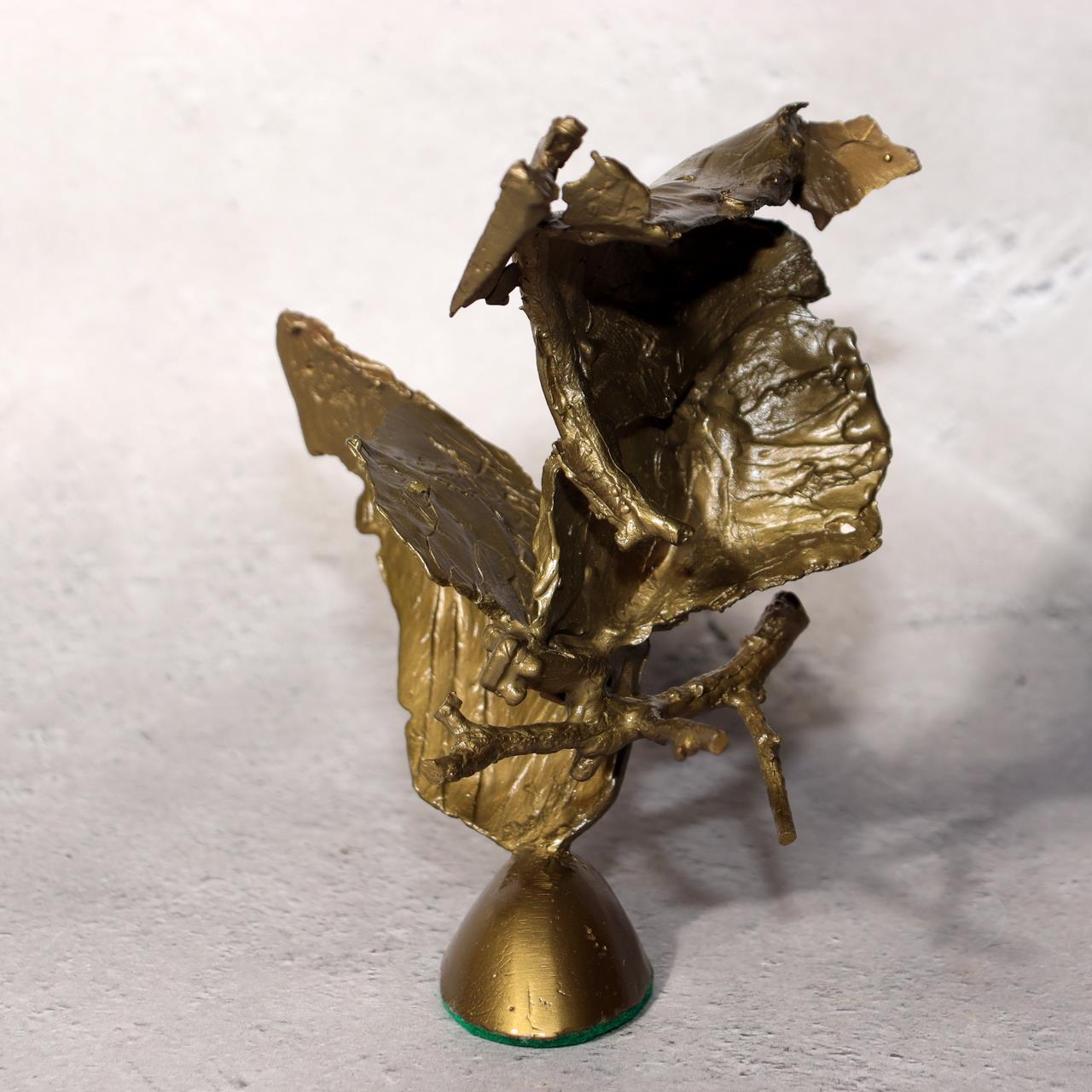 Japanese Bronze Sculpture Butterfly by Ryokichi Mukai Signed w / Box BOS9711