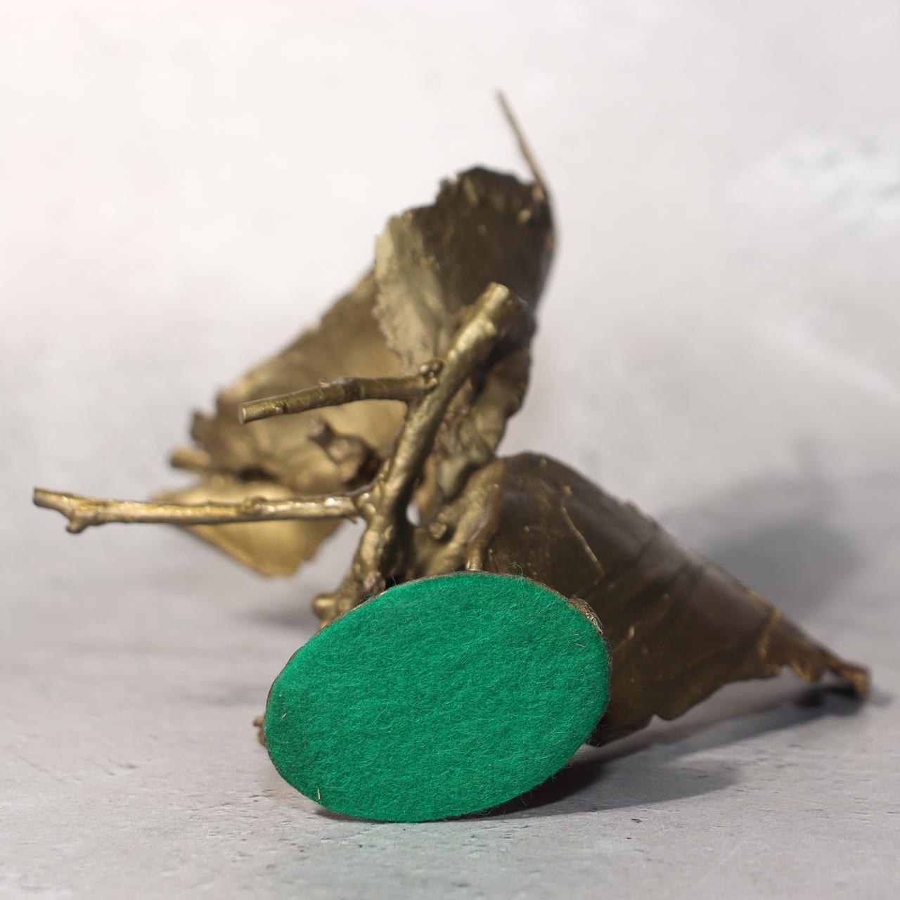 Japanese Bronze Sculpture Butterfly by Ryokichi Mukai Signed w / Box BOS97111