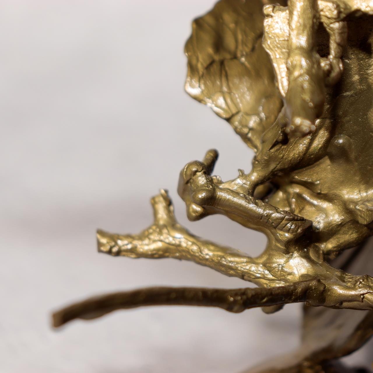 Japanese Bronze Sculpture Butterfly by Ryokichi Mukai Signed w / Box BOS97114