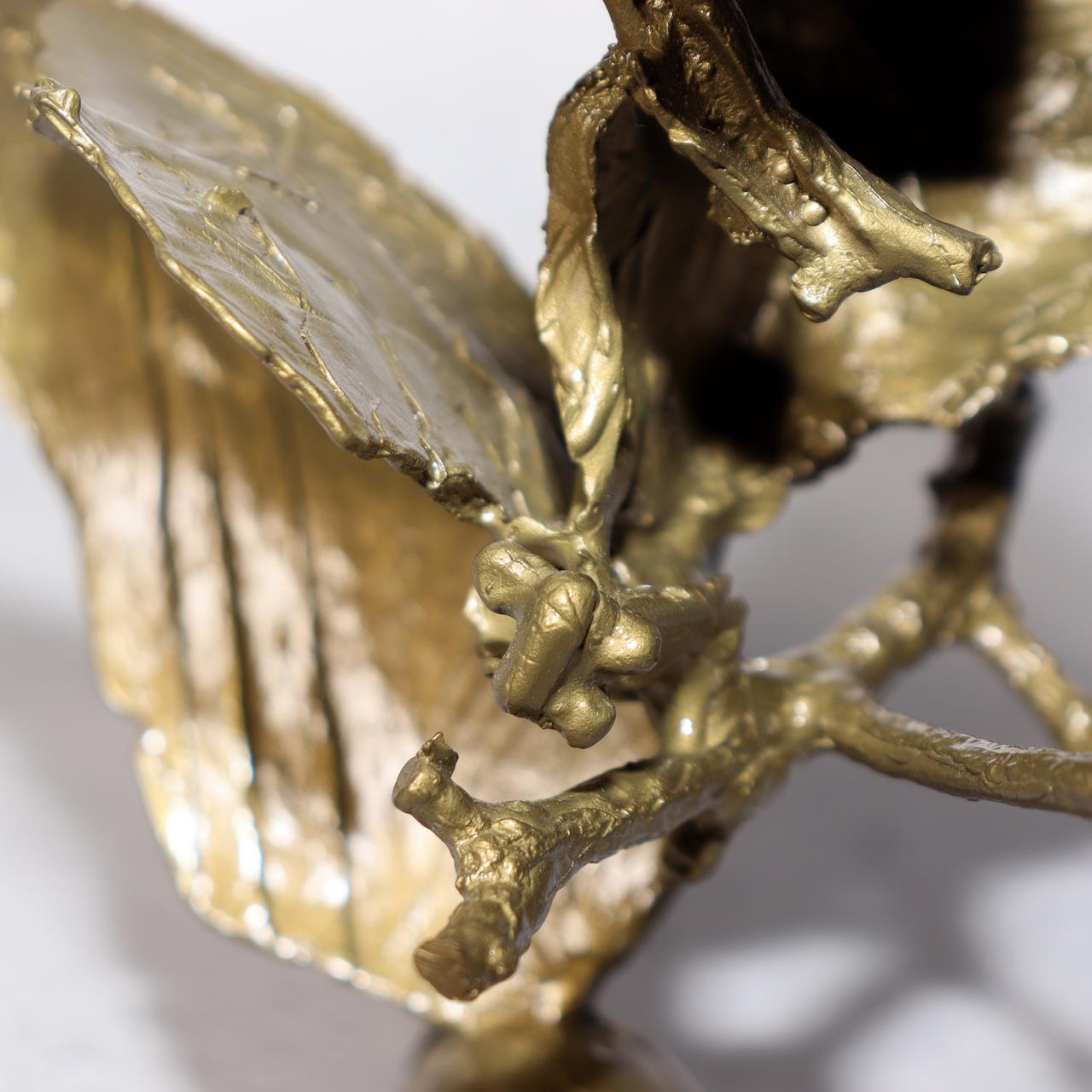 Japanese Bronze Sculpture Butterfly by Ryokichi Mukai Signed w / Box BOS97116