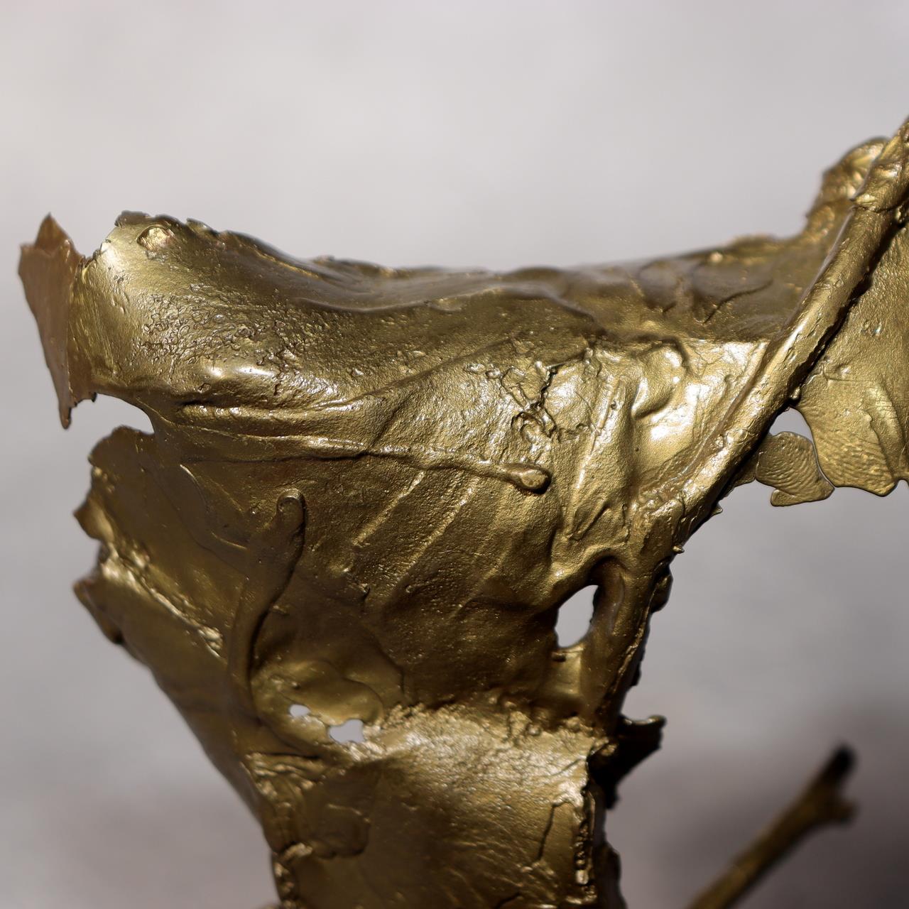 Japanese Bronze Sculpture Butterfly by Ryokichi Mukai Signed w / Box BOS97119