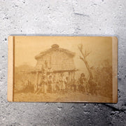 Japanese Antique Meiji Photo Ainu People House by Photographer Mishima Tokiwa0