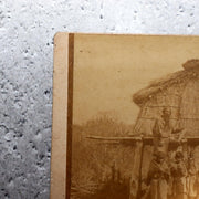 Japanese Antique Meiji Photo Ainu People House by Photographer Mishima Tokiwa4