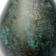 Japanese Bronze Flower Vase Long Neck Green Patina Ikebana Art BV68716