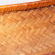 Japanese Vintage Bamboo Basket Storage Box Handwoven Rectangular Kago BVO6514