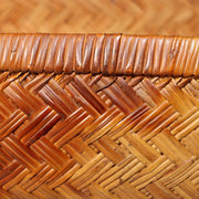 Japanese Vintage Bamboo Basket Storage Box Handwoven Rectangular Kago BVO6516