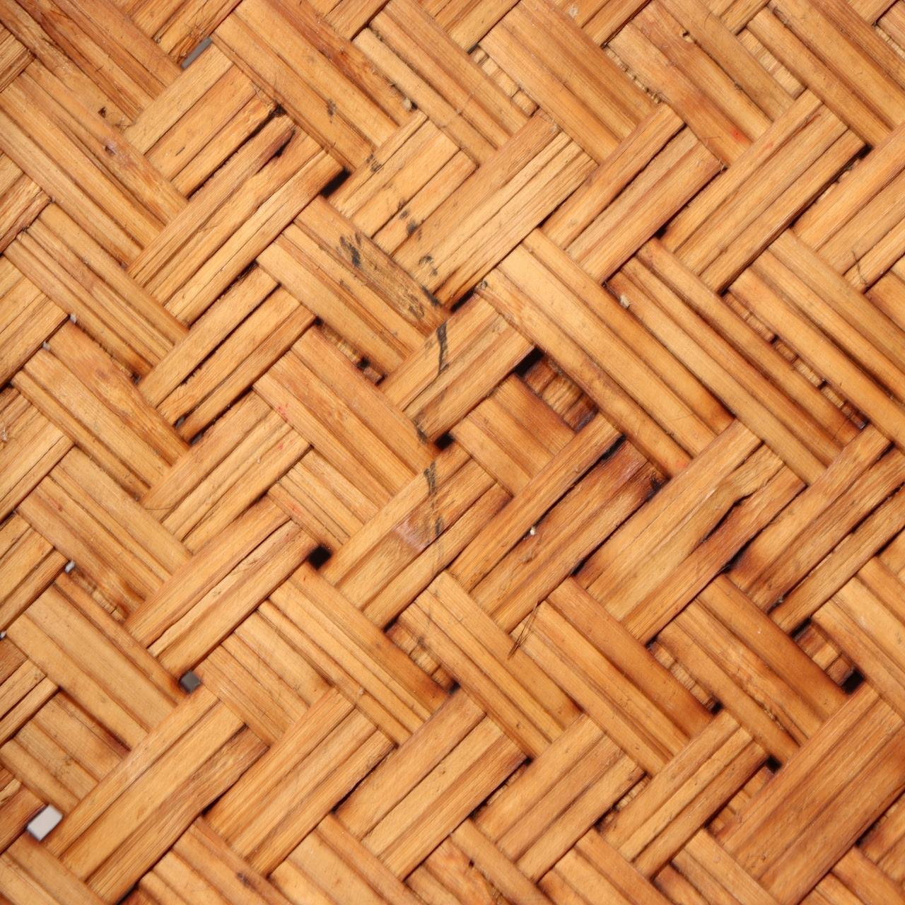 Japanese Vintage Bamboo Basket Storage Box Handwoven Rectangular Kago BVO6518