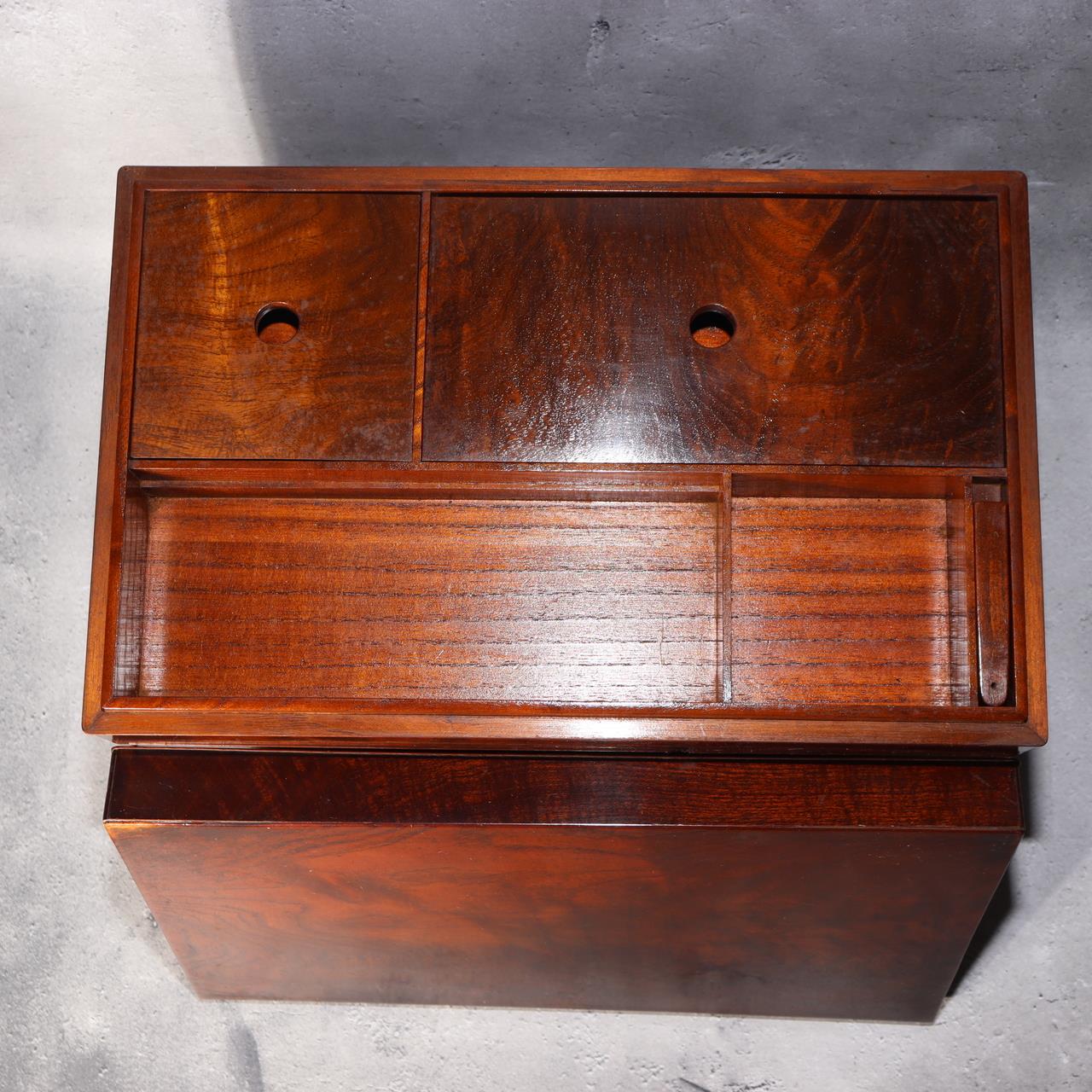 Japanese Fine Mulberry Wooden Sewing Box Haribako Tansu Chest Drawers Storage5